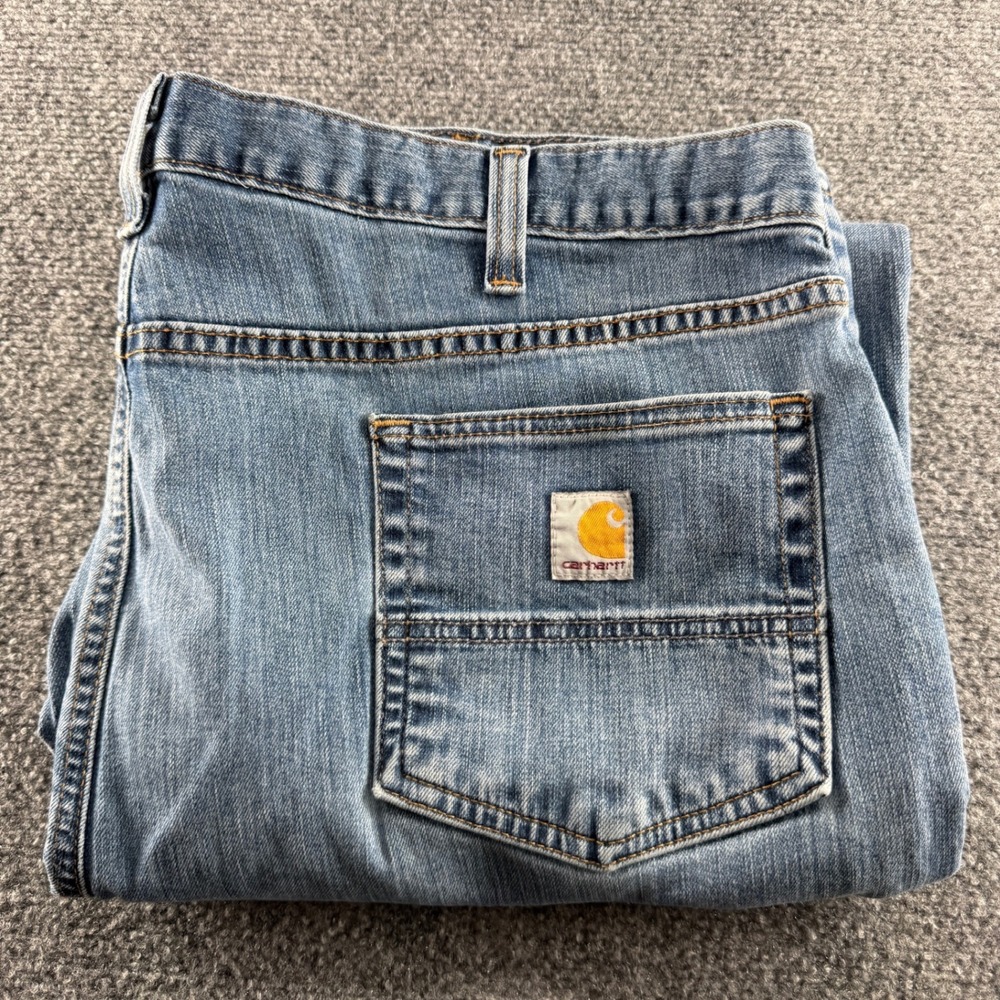Carhartt Relaxed Fit Straight Leg Jeans Mens 40x30 Blue Medium Wash Denim 0543